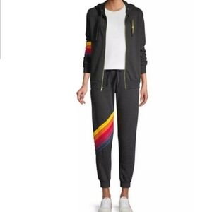 AVIATOR NATION CROSS STRIPE SWEATPANTS
